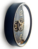 Elegant Royal Blue Moving Gears Clock