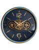 Royal Blue Moving Gears Clock modern wall clock

