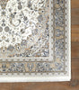 Concept Looms Royalty Rug ROY101 Cream with a bordered design