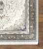 Concept Looms Royalty Rug ROY103 Cream with a bordered design and a fringed ends