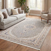 Concept Looms Royalty Rug ROY104 Light Grey lifestyle picture in the living room