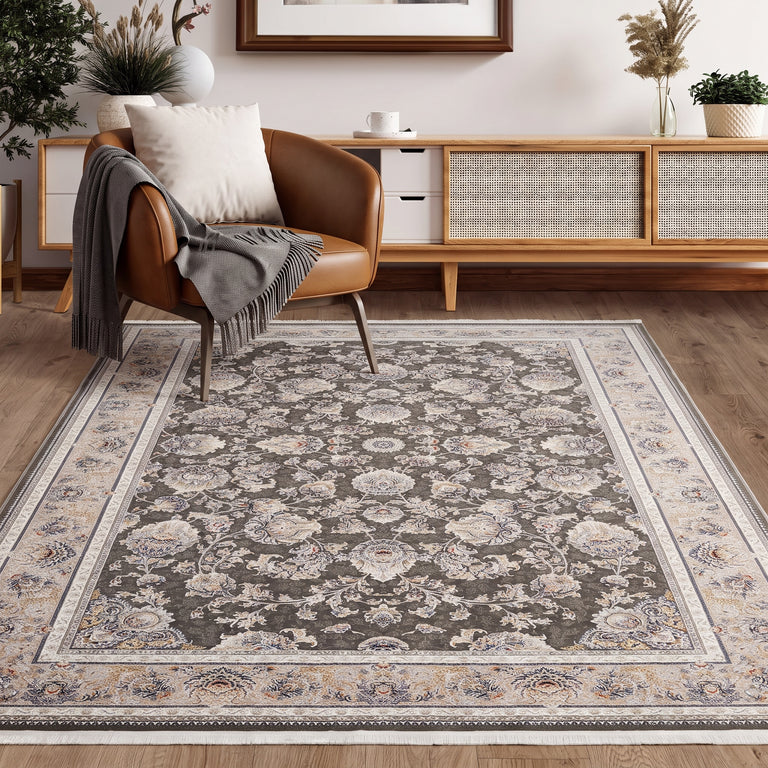 Concept Looms Royalty Rug ROY105 Dark Grey
