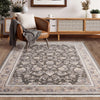 Concept Looms Royalty Rug ROY105 Dark Grey lifestyle picture in the living room