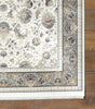 Concept Looms Royalty Rug ROY106 Cream with a bordered design and fringed ends