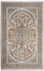 Concept Looms Royalty Rug ROY102 Beige damask designed rug with a fringed ends
