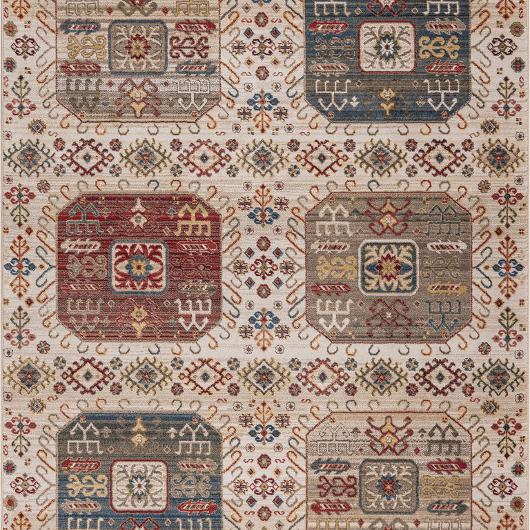Rukas 0509 Geometric Rug Beige