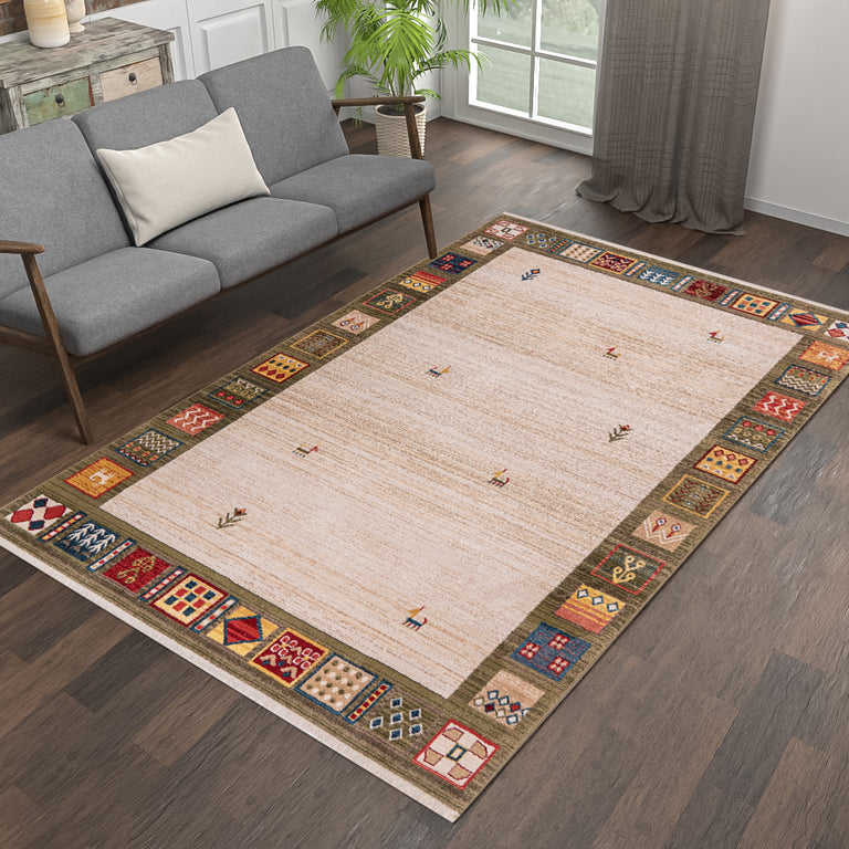 Rukas 0549 Geometric Rug Sand
