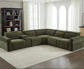 Rush Sectional Electric Recliner Corner Sofa Olive life style picture