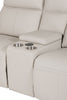 Russo 2 Seater Sofa Electric Recliner With Console Stone close view picture of the console panel