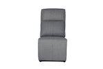 Russo Armless Sectional Charcoal front view picture