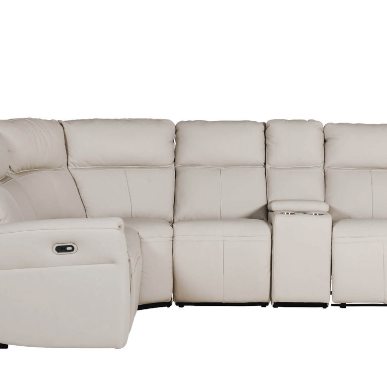 Russo Corner Sofa Electric Recliner Stone