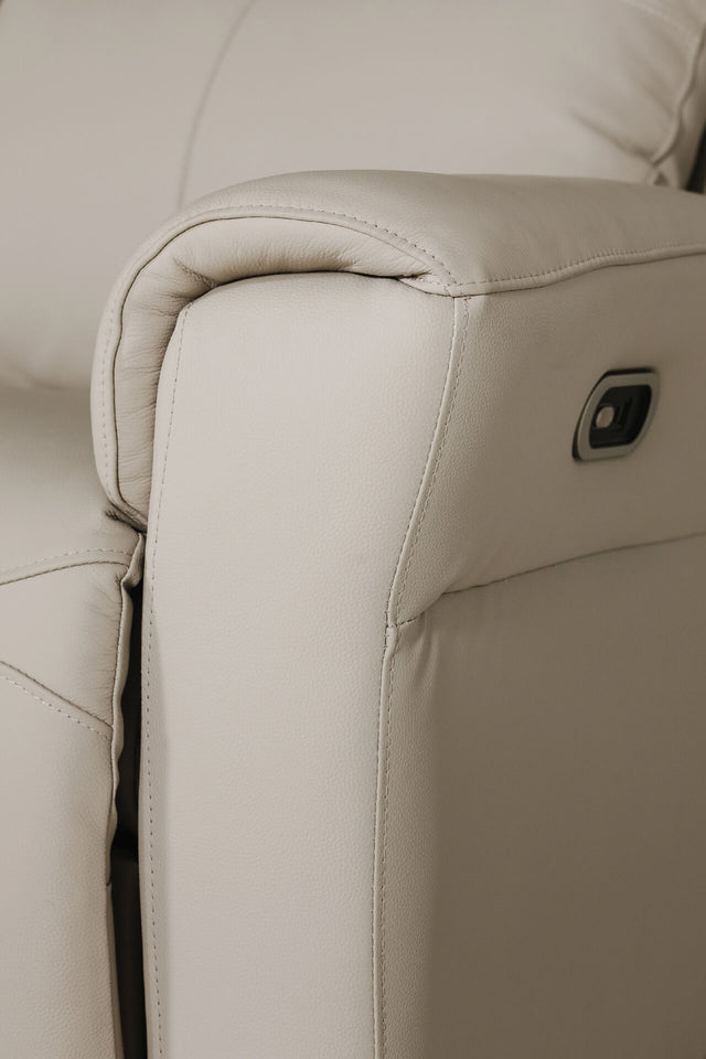 Russo Corner Sofa Electric Recliner Stone