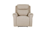 "Russo electric recliner leather chair in Mushroom finish"
