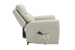 Russo Lift and Rise Chair Stone side view picture with half reclined seat