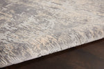 Nourison Rustic Textures Rug RUS01 Ivory Silver with a textured low-high cut pile