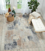 Nourison Rustic Texture Rug RUS02 Beige Grey top-view picture of the rug color palette
