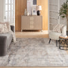 Nourison Rustic Textures Rug RUS06 Beige Grey beige rug with a textured  low-high pile design