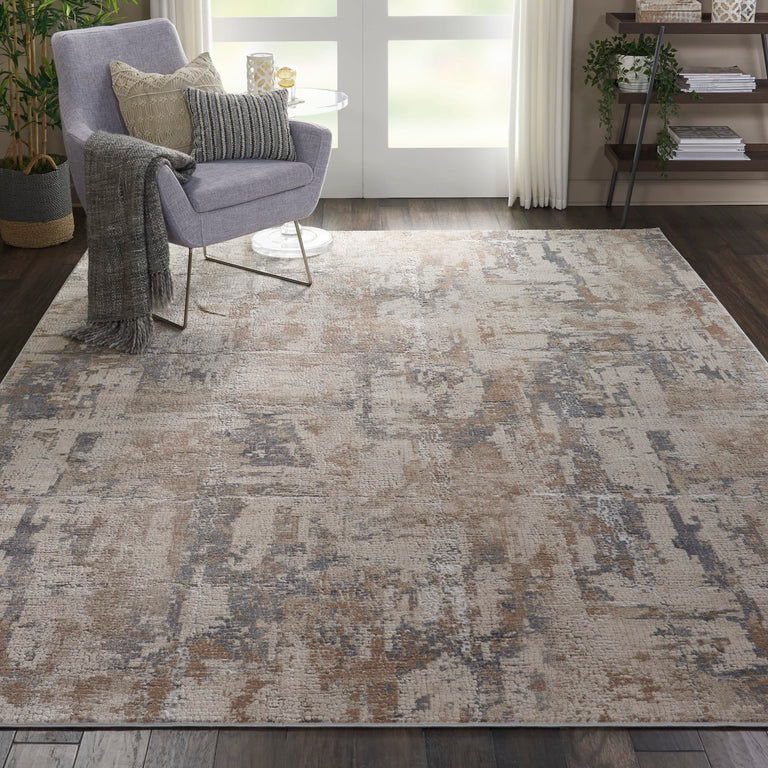 Nourison Rustic Textures Rug RUS06 Beige Grey