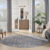 Nourison Rustic Textures Rug RUS06 Grey Beige Round lifestyle picture