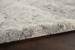 Nourison Rustic Textures Rug RUS07 Grey Beige with a textured surface