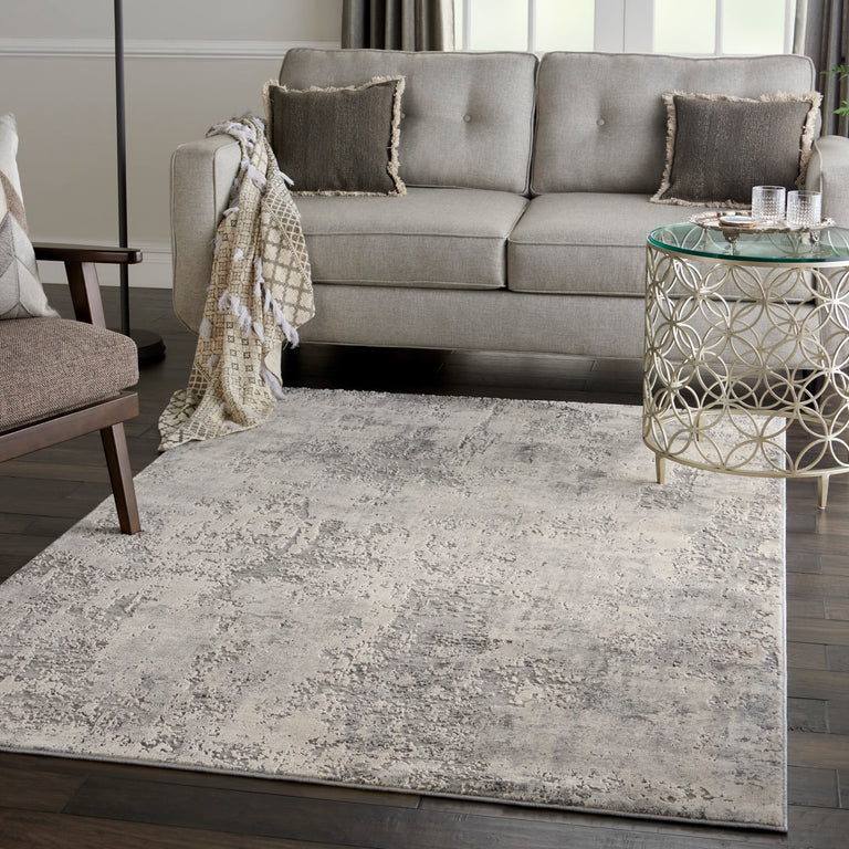 Nourison Rustic Textures Rug RUS07 Grey Beige