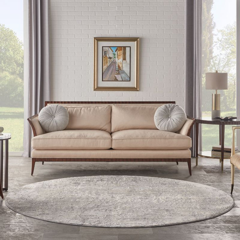 Nourison Rustic Textures Rug RUS07 Grey Beige Round