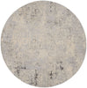 Nourison Rustic Textures Rug RUS07 Grey Beige Round picture of the rug design