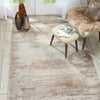 Nourison Rustic Texture Rug RUS04 Beige lifestyle top-view picture
