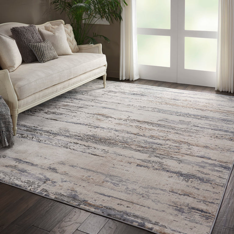 Nourison Rustic Textures Rug RUS04 Beige Grey