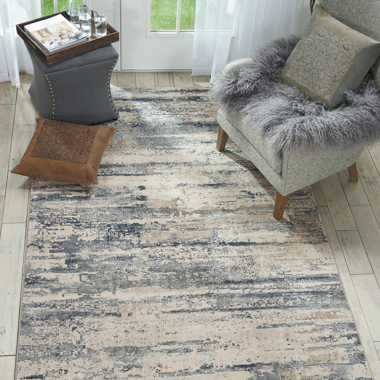 Nourison Rustic Textures Rug RUS04 Beige Grey Runner
