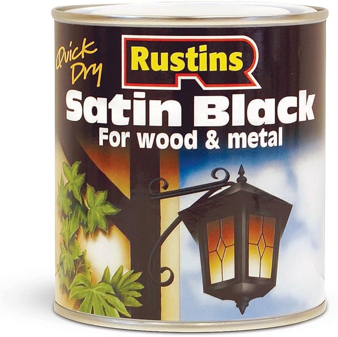 Rustins Quick Dry Black Satin