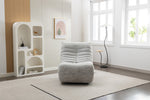 Ryder Recliner Armchair Light Grey life style front view photo.