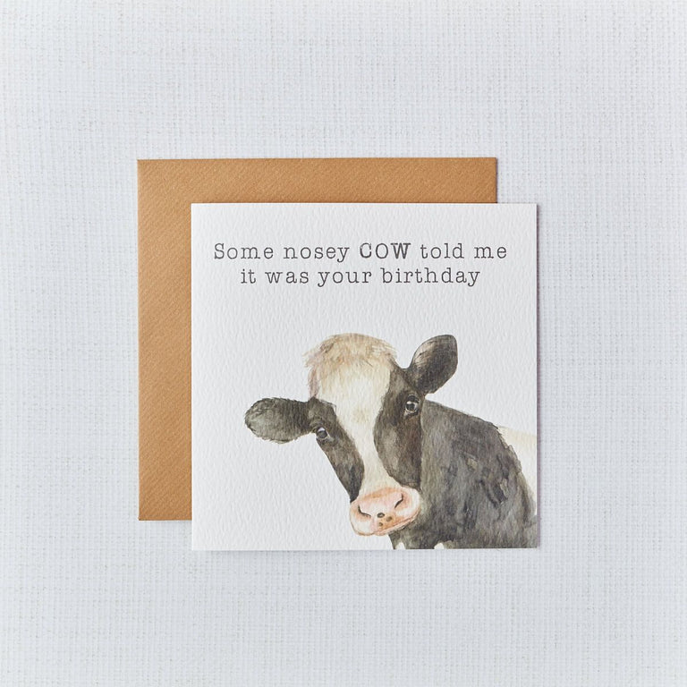 Some Nosey Cow Birthday Card