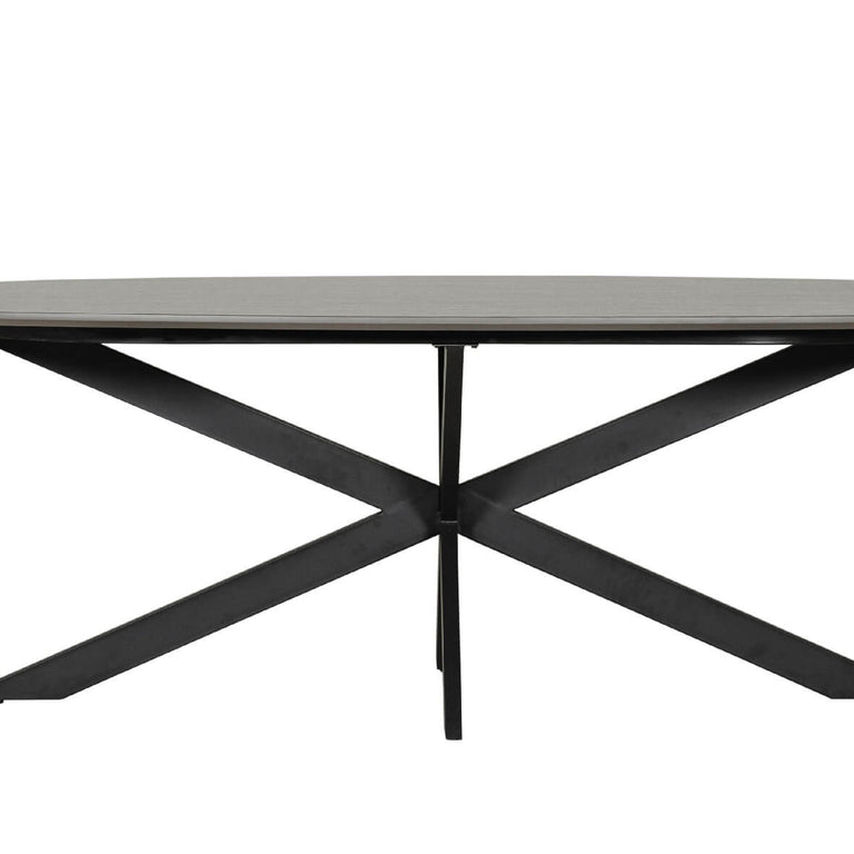 Sadia Oval Dining Table 160cm Smoke