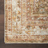 Nourison Sahar Rug SHR01 Green rug with distressed finish and fringed ends