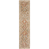Nourison Sahar Rug SHR01 Green Runner distressed damask design rug