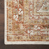 Nourison Sahar Rug SHR01 Rust distressed rug with a bordered design and fringed ends