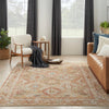 Nourison Sahar Rug SHR01 Rust lifestyle picture in the living room