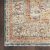 Nourison Sahar Rug SHR06 Ivory Blue with a bordered design and a fringed ends