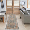 Nourison Sahar Rug SHR06 Ivory Blue Runner lifestyle picture in the hallway