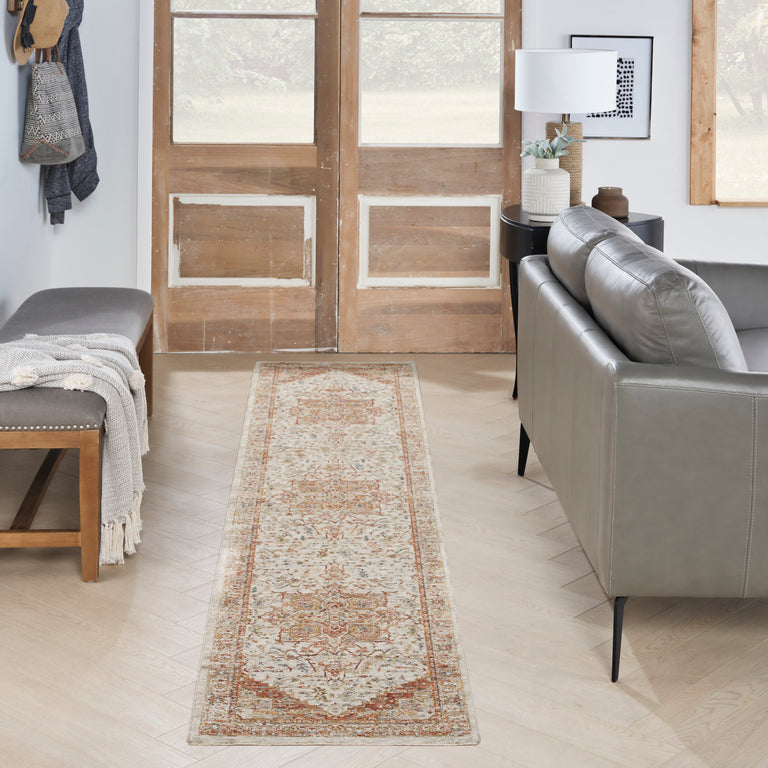 Nourison Sahar Rug SHR06 Ivory Rust Runner