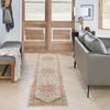 Nourison Sahar Rug SHR06 Ivory Rust Runner lifestyle picture in the hallway
