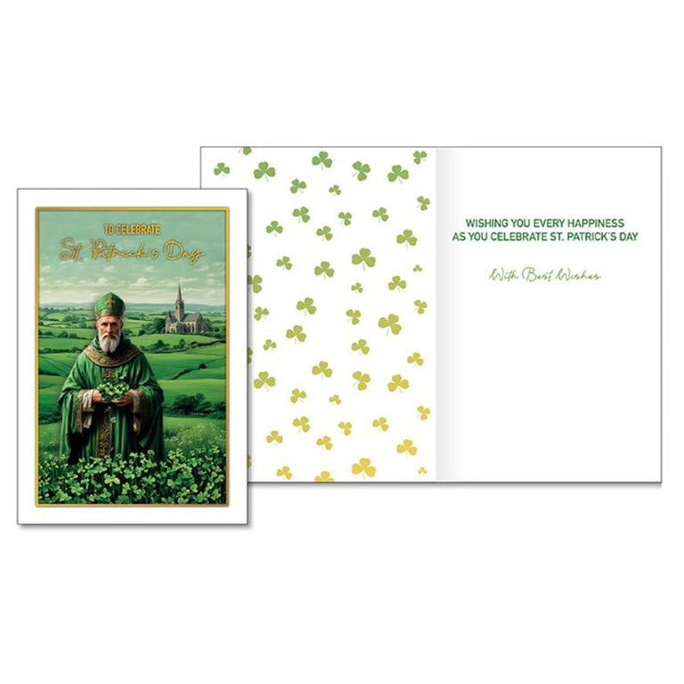 Saint Patrick's Day Card Shamrock Pattern