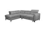 Samantha Fabric Corner Sofabed LHF Grey with adjustable headrests