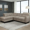 Samantha Fabric Corner Sofabed LHF Brown life style picture