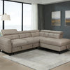 Samantha Fabric Corner Sofabed RHF Brown life style picture