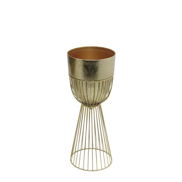 Sana Planter With Stand Gold Small picture on the white background
