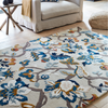 Sanderson Amanpuri Floral Rug Stone top-view picture of the pattern and color palette