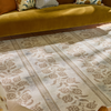 Sanderson Anaar Floral Rug Flax close-up view picture of the pattern design