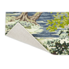 Sanderson Ancient Canopy Floral Rug Forest Green with a cotton and latex backing
